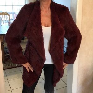 Genuine rabbit fur jacket